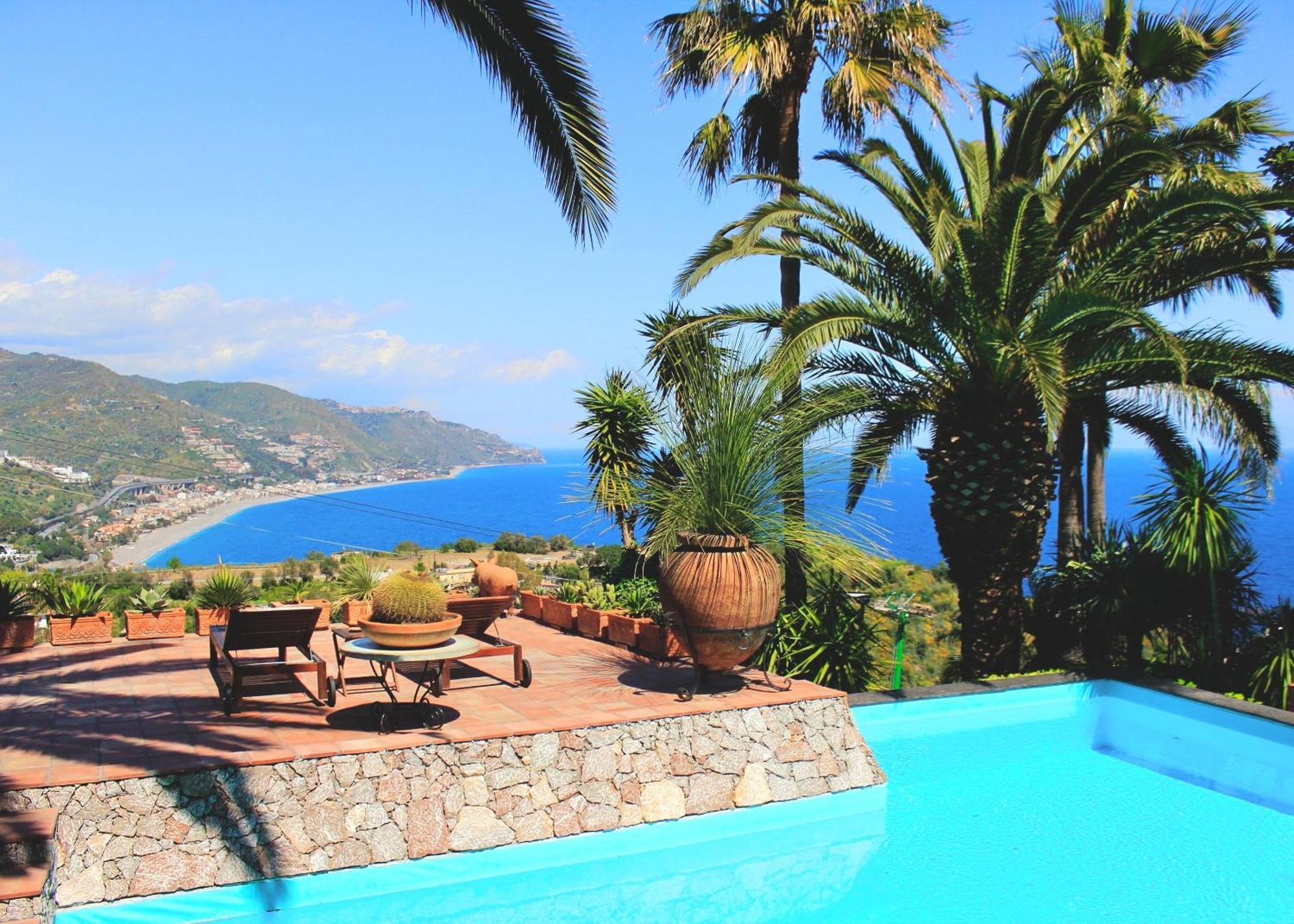 Villa Lou Taormina Private Villa With Panoramic Sea View Pool 외부 사진